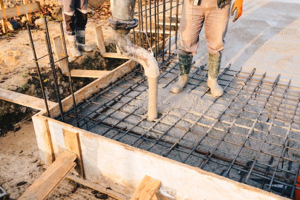 Pole Barn Foundation Pouring in Yucaipa